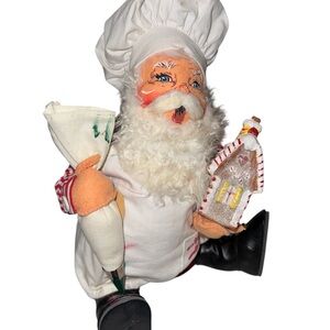 Vintage Annalee 13” “Gingerbread House Chef Santa Doll” 2004